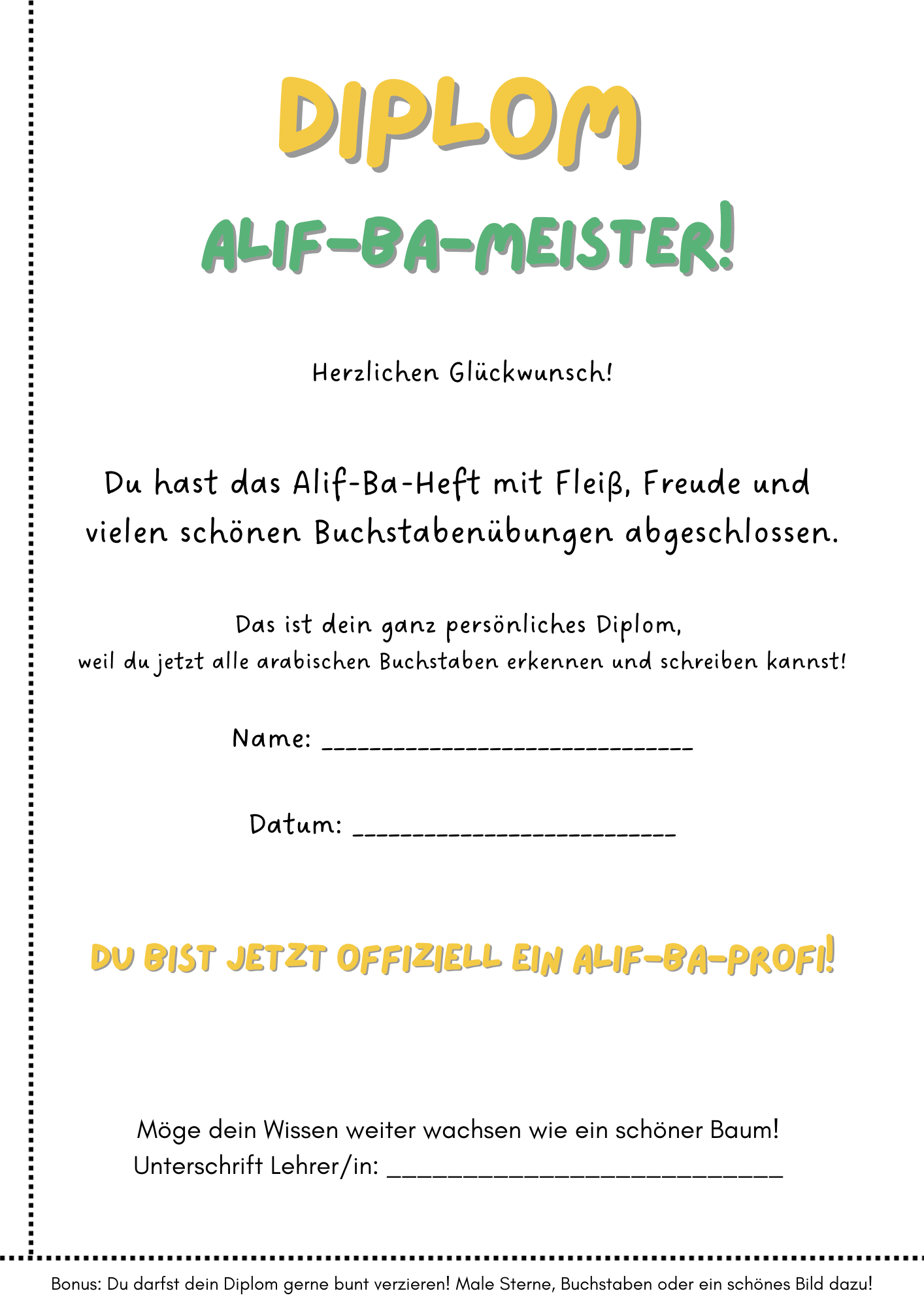 Alif - Ba für Kinder – Das große Schreib - und Übungsbuch für Kinder - Mein erstes arabisches Alphabetheft - Lesen ist Licht