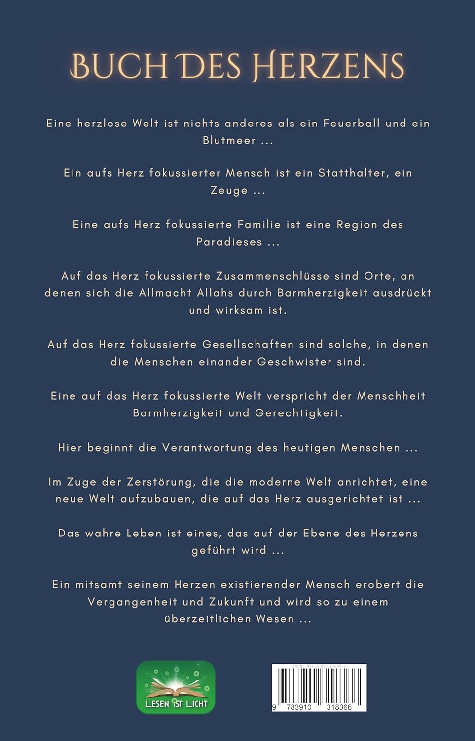Buch des Herzens: Ein Aufruf - Lesen ist Licht