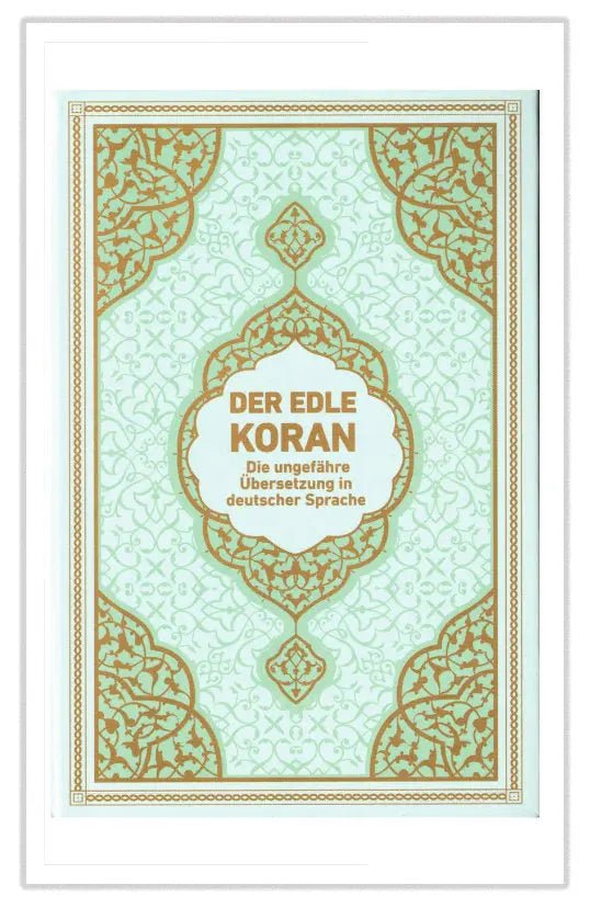 Der edle Koran - Deutsche Übersetzung von Frank Bubenheim mit Begrifferklärungen und QR - Code, Mintgrün - Lesen ist Licht