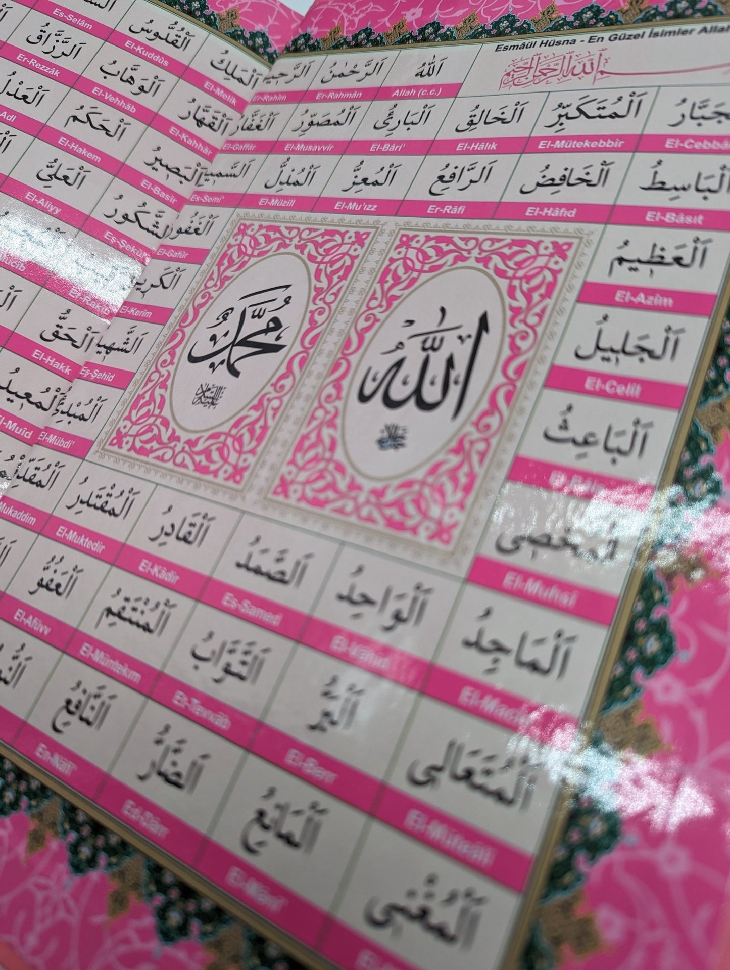 Quran, Koran auf Arabisch - Kuran Kerim Arapca - Orta Boy 24x17cm - Blau - Pink - Lesen ist Licht