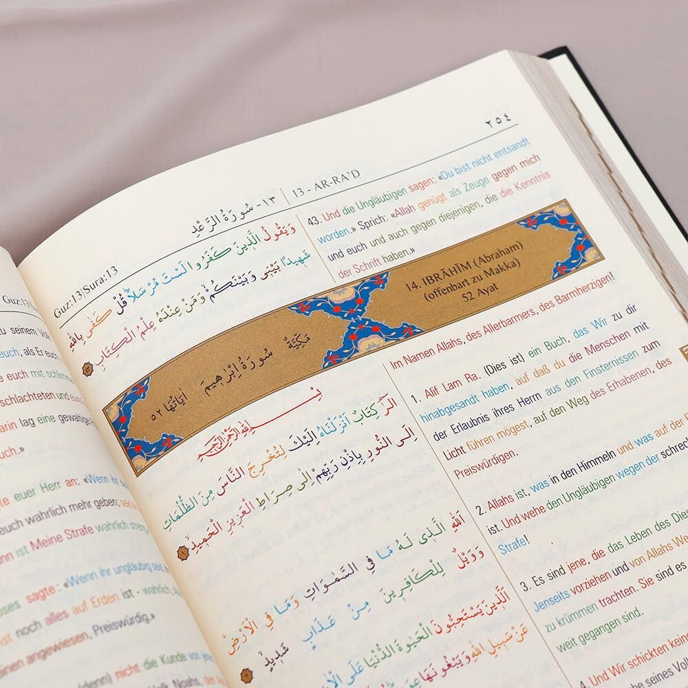 Al - Qur'an al - Karim - Farbkodierte Übersetzung mit arabischem Text - Lesen ist Licht