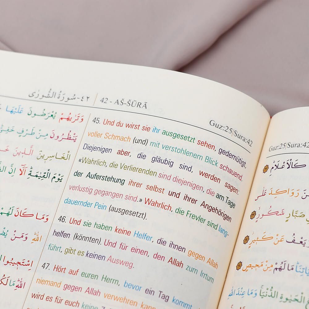 Al - Qur'an al - Karim - Farbkodierte Übersetzung mit arabischem Text - Lesen ist Licht