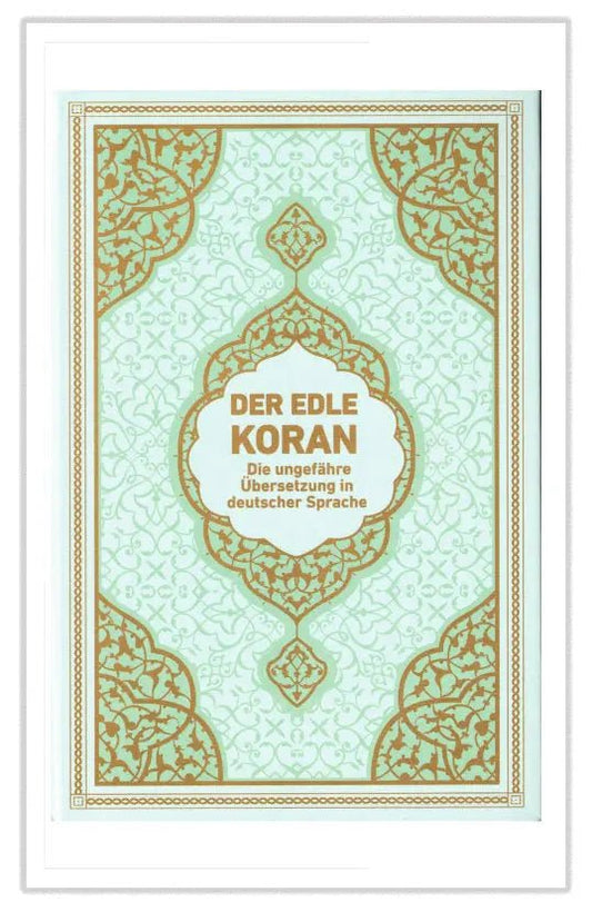 Der edle Koran - Deutsche Übersetzung von Frank Bubenheim mit Begrifferklärungen und QR - Code, Mintgrün - Lesen ist Licht