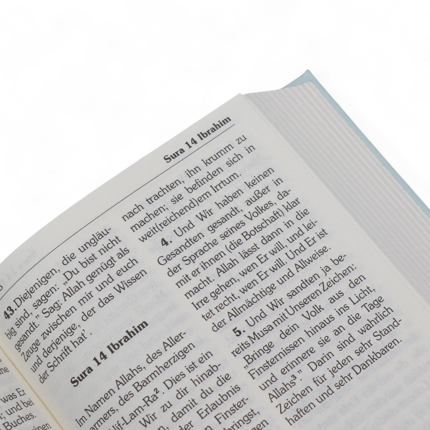 Der edle Koran - Deutsche Übersetzung von Frank Bubenheim mit Begrifferklärungen und QR - Code, Mintgrün - Lesen ist Licht