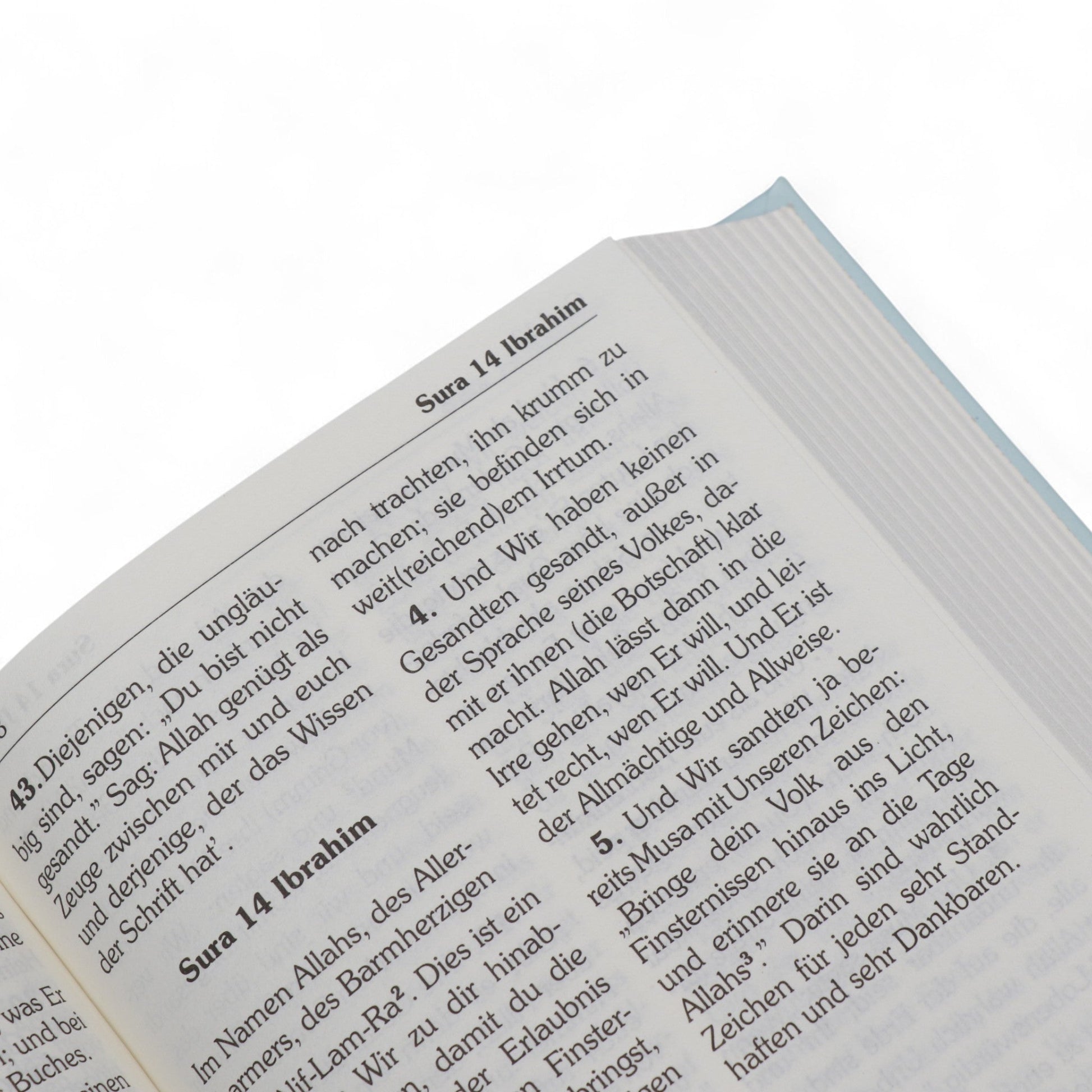 Der edle Koran - Deutsche Übersetzung von Frank Bubenheim mit Begrifferklärungen und QR - Code, Mintgrün - Lesen ist Licht