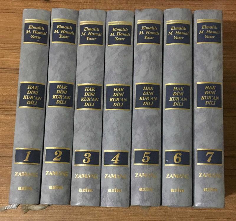 HAK DİNİ KUR'AN DİLİ 1.2.3.4.5.6.7.Ciltler ELMALILI M. HAMDİ YAZIR AZİM - ZAMAN 1992 - Lesen ist Licht