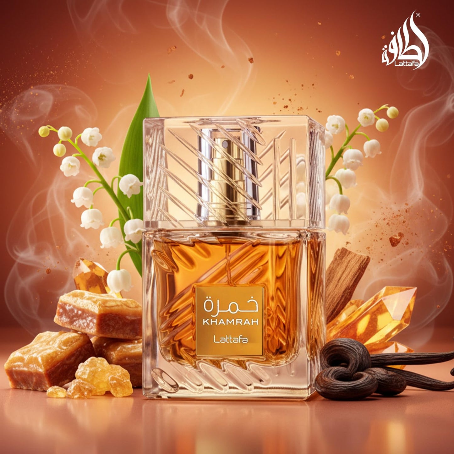 Original Lattafa Khamrah - Eau de Parfum - 100ml - Unisex - Süß, Orientalisch - Lesen ist Licht