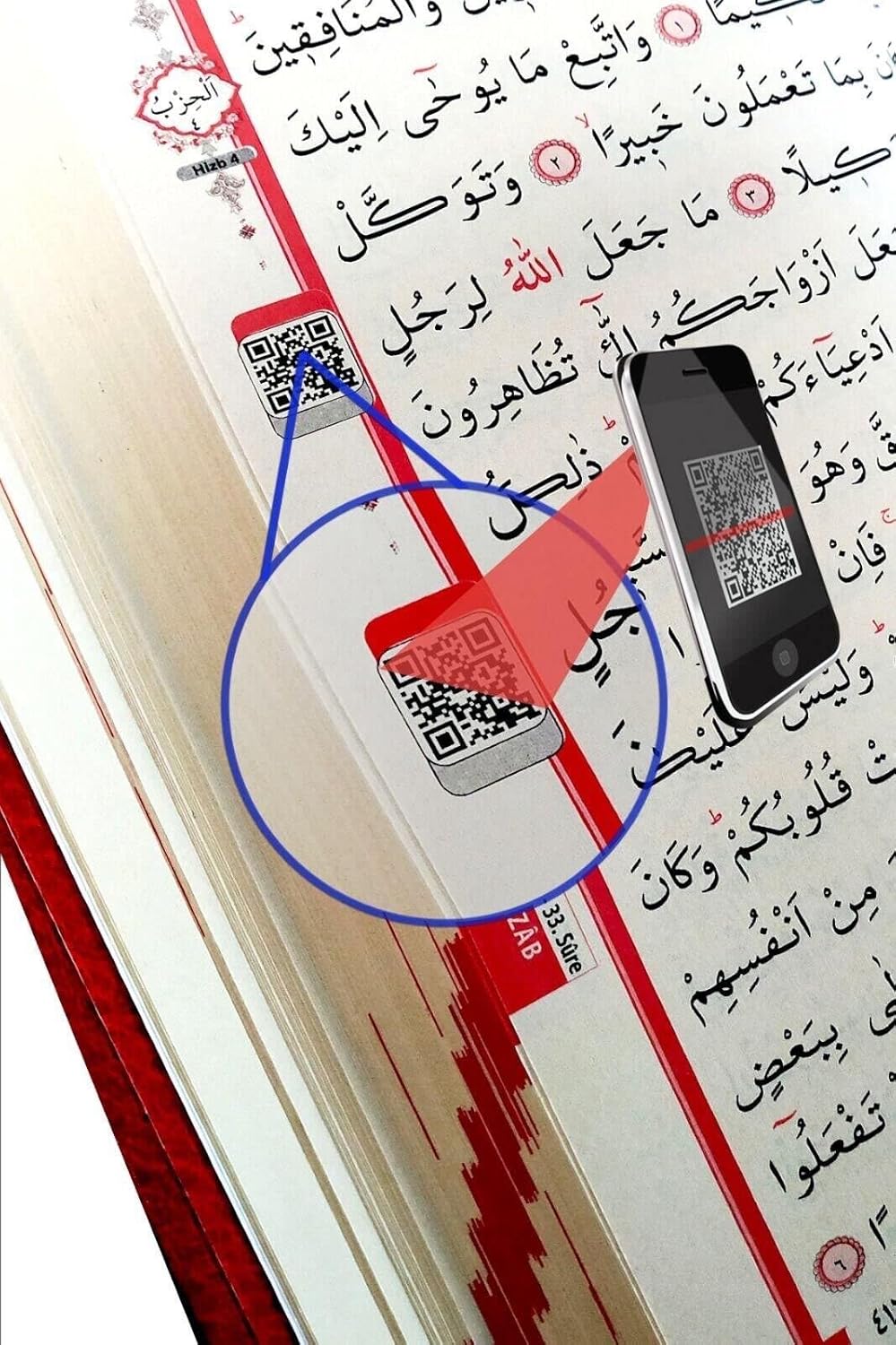 Quran, Koran auf Arabisch - Kuran Kerim Arapca - Orta Boy 24x17cm - Pink, Blau - Mushaf - QR - Code - Lesen ist Licht